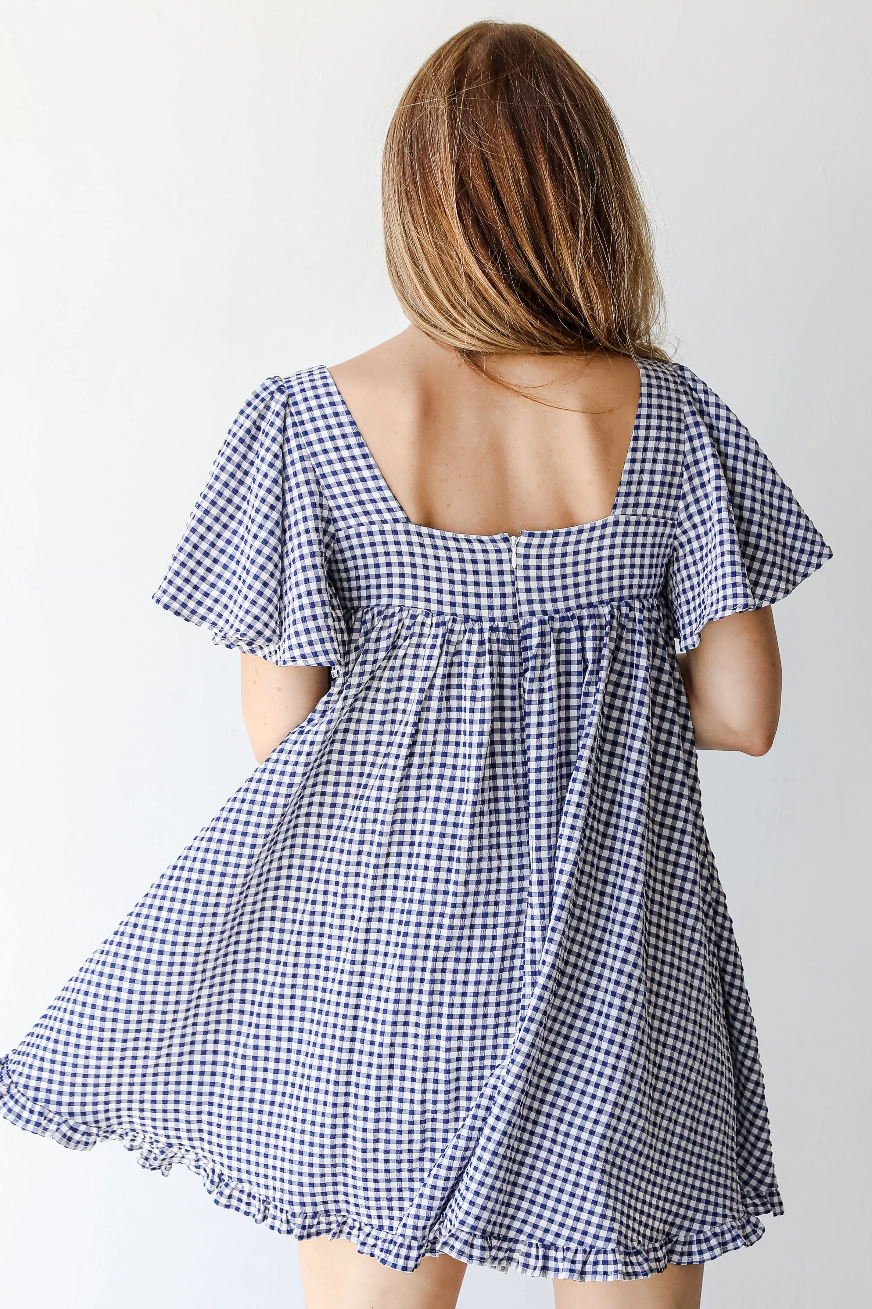 FINAL SALE - Just Checked In Gingham Mini Dress