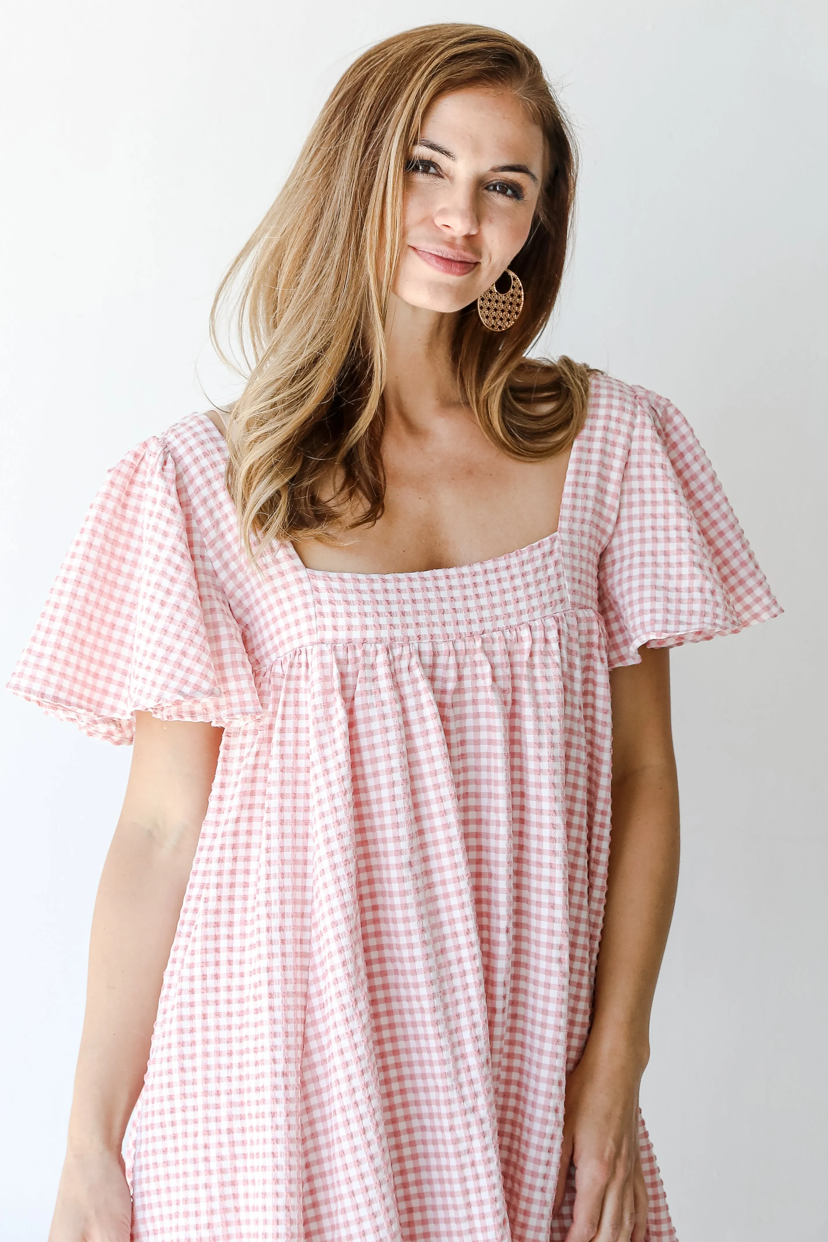 FINAL SALE - Just Checked In Gingham Mini Dress