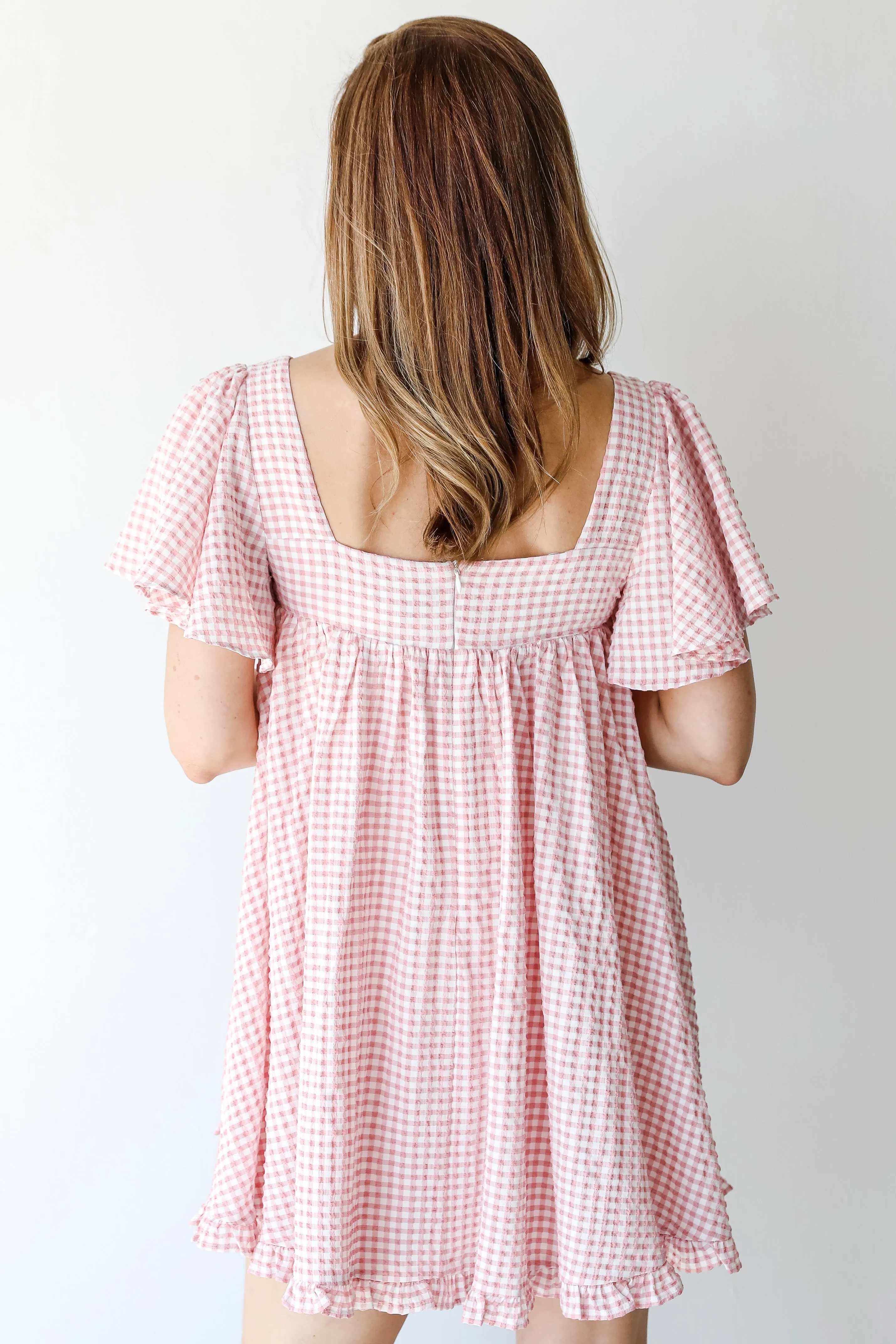 FINAL SALE - Just Checked In Gingham Mini Dress