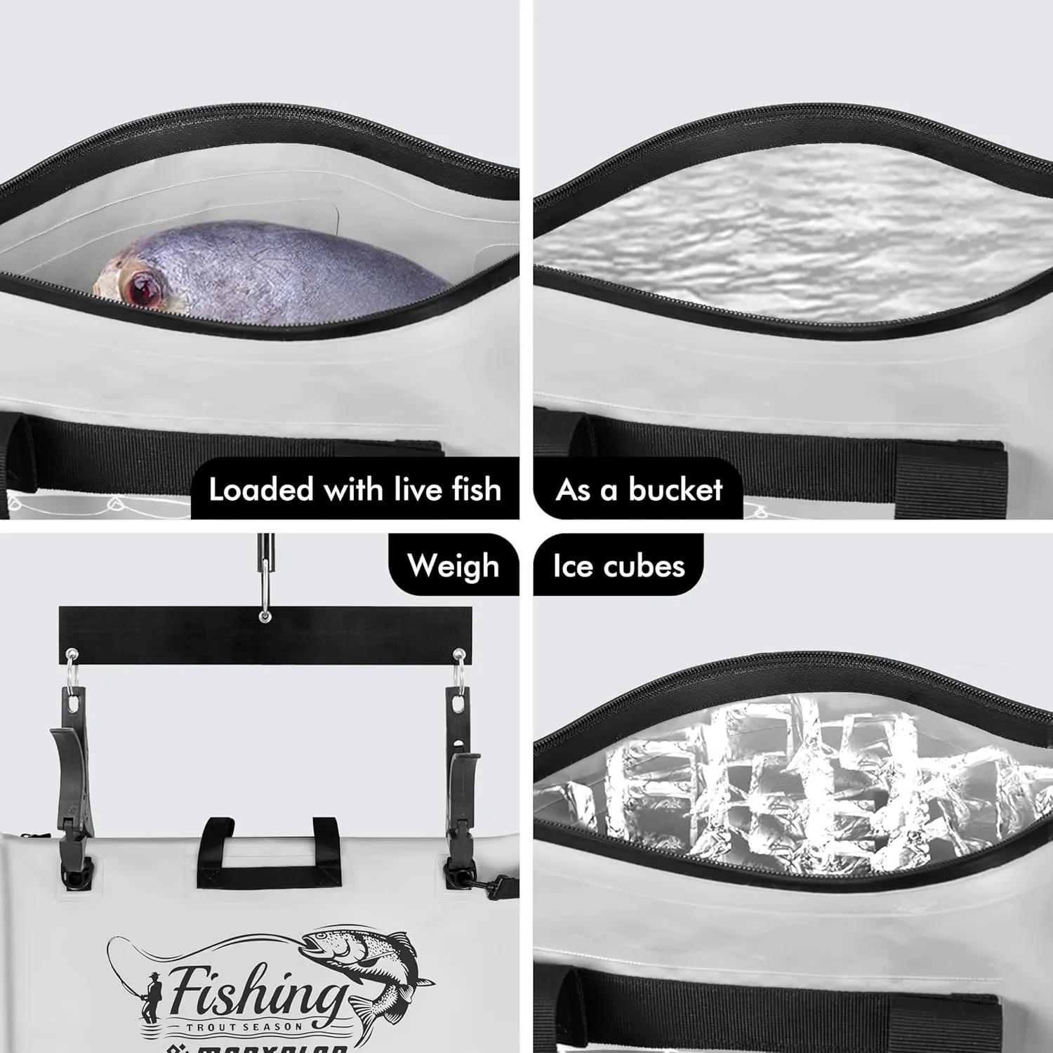 Fish Bag Heavy Duty Tournament Fishing Weigh in Bag 26x23 19x34 inches