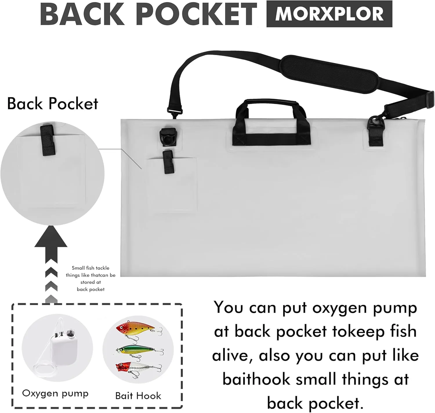 Fish Bag Heavy Duty Tournament Fishing Weigh in Bag 26x23 19x34 inches