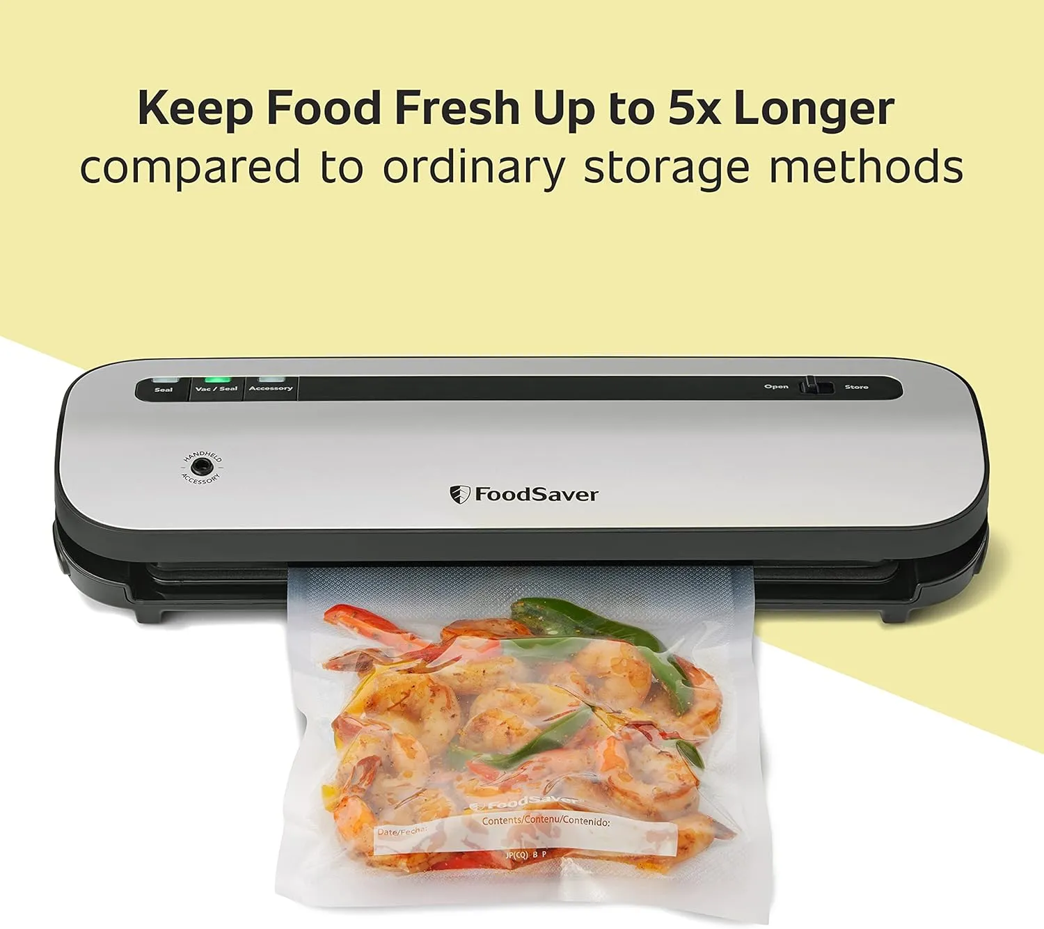 FoodSaver Space-Saving Vacuum Sealer with Bags and Roll