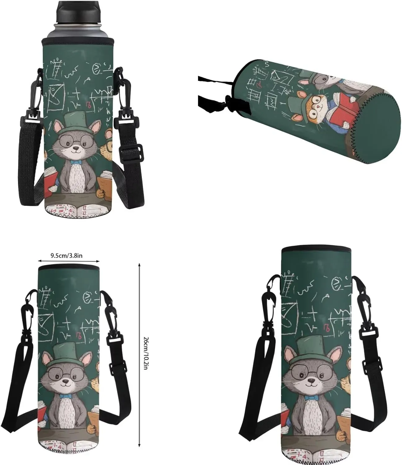 FOR U DESIGNS Animals Backpack for Boys 4 Piece Bookbag Set with Lunch Box 17 Inch 2nd Grade School Bag Boys Lightweight Book Bags for Kids 6-8 Travel Rucksack
