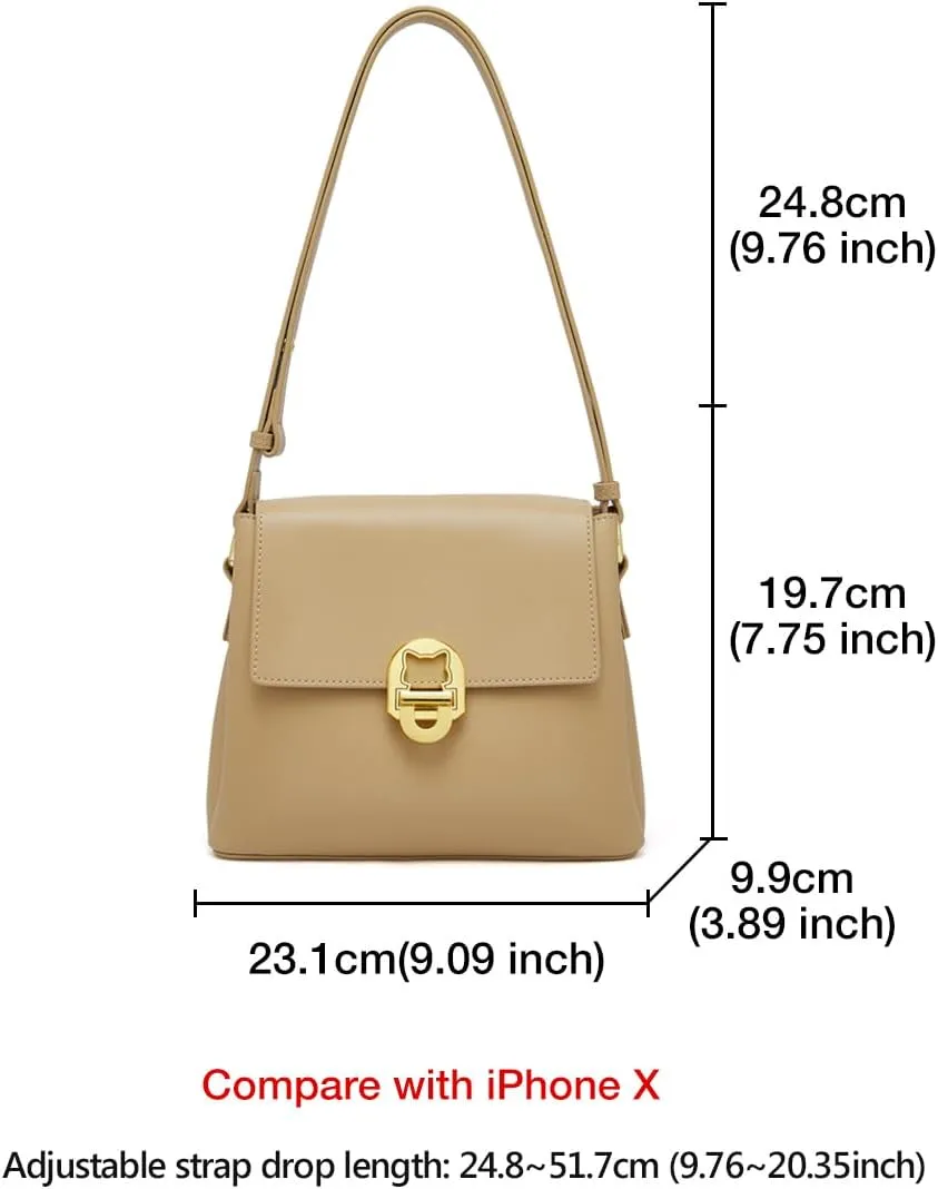 FOXLOVER Cell Phone Crossbody Bags for Women Twist Closure Flap Small Mini Size Vertical Wallet Purse