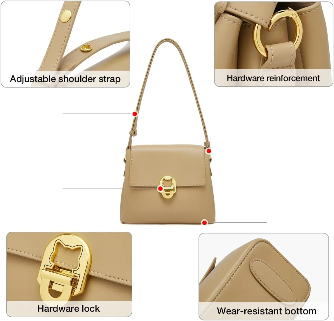 FOXLOVER Cell Phone Crossbody Bags for Women Twist Closure Flap Small Mini Size Vertical Wallet Purse