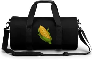 Fresh Corn Gym Bag for Men Women Cylindrical Gym Duffle Bags Travel Sports Carryon Gymbag 17.7in/9in/9in