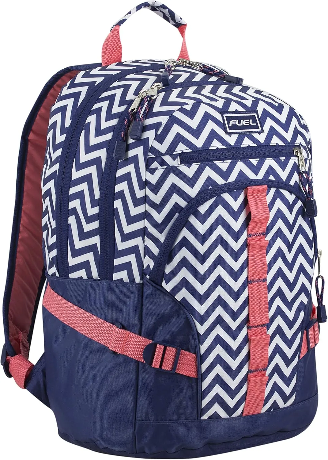 FUEL Hiking Laptop Backpack, College Bookbag, Travel Daypack with 5 Compartments, Dynamo Tech Pocket, 18.5 Inches
