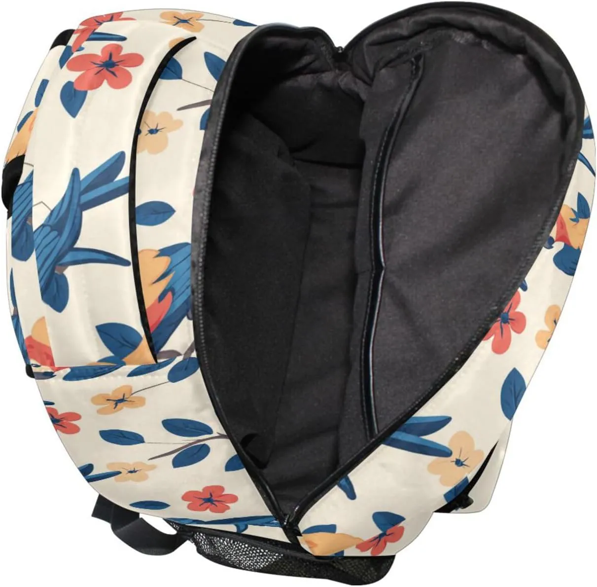 Fun Backpack for Men Women Waterproof Backpack With Water Bottle Pocket with Chest Strap for College Work Cartoon Funny Macaw Neutral