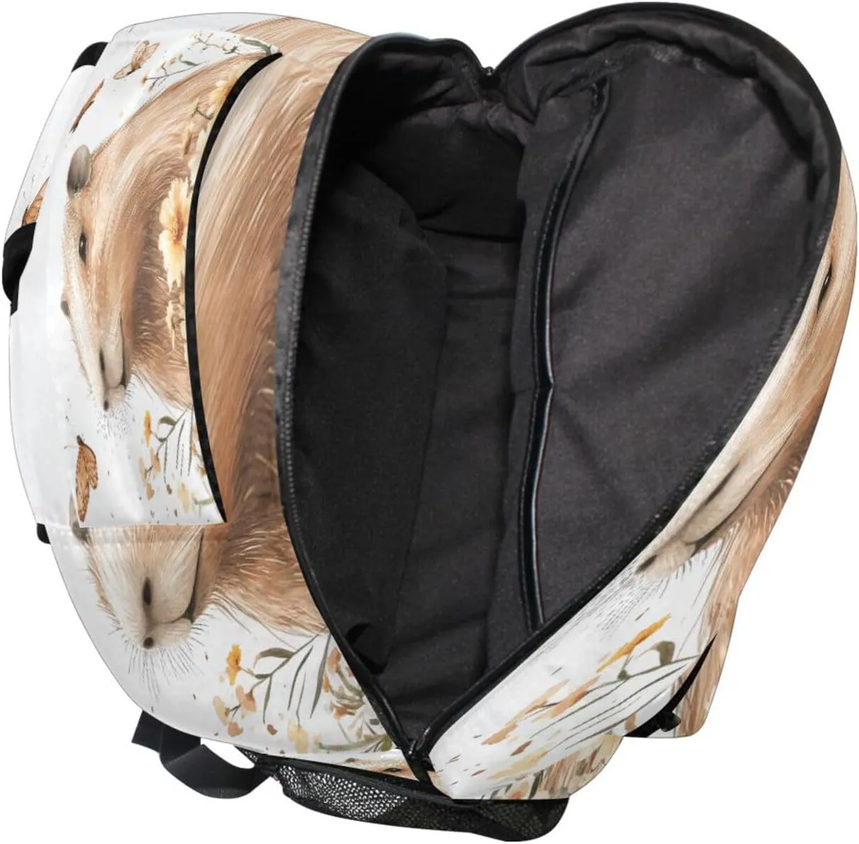 Fun Backpack for Unisex Adult Fashion School Bag with Chest Strap for Business Work College Travel Trip Sweet Capybara White
