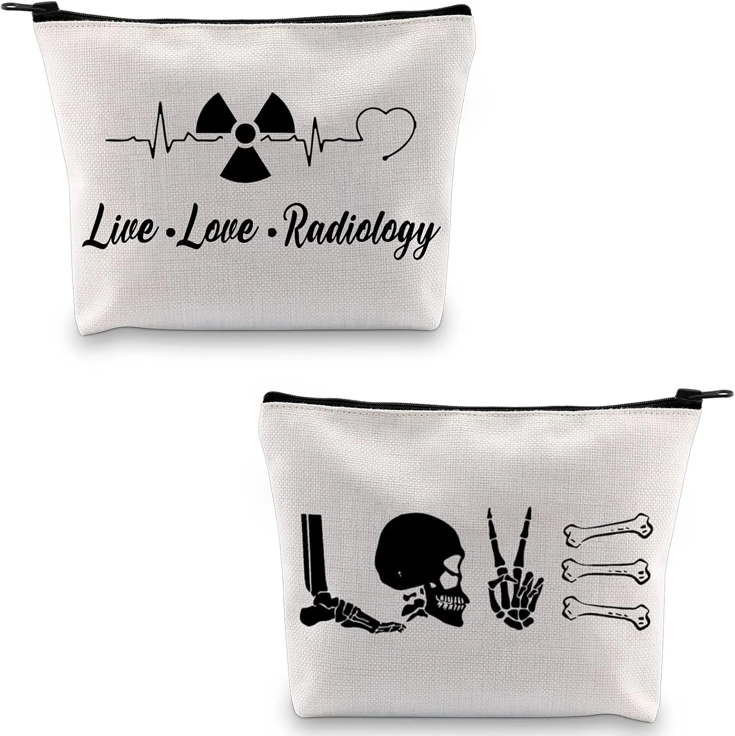 G2TUP Radiologic Technologists Gift X-Ray Tech Cosmetic Makeup Bag Live Love Radiology Radiographer Organizer (Live Love Radiology)