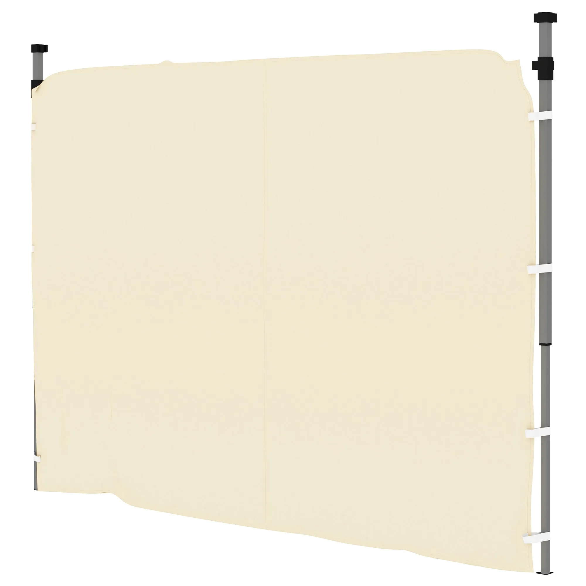 Gazebo Side Panel, Canopy Sidewall Panel with 4 Mesh Bags and 2 Storage Pockets for 3 x 3 m Straight Leg Pop Up Gazebos, 1 Pack Sidewall Only, Beige