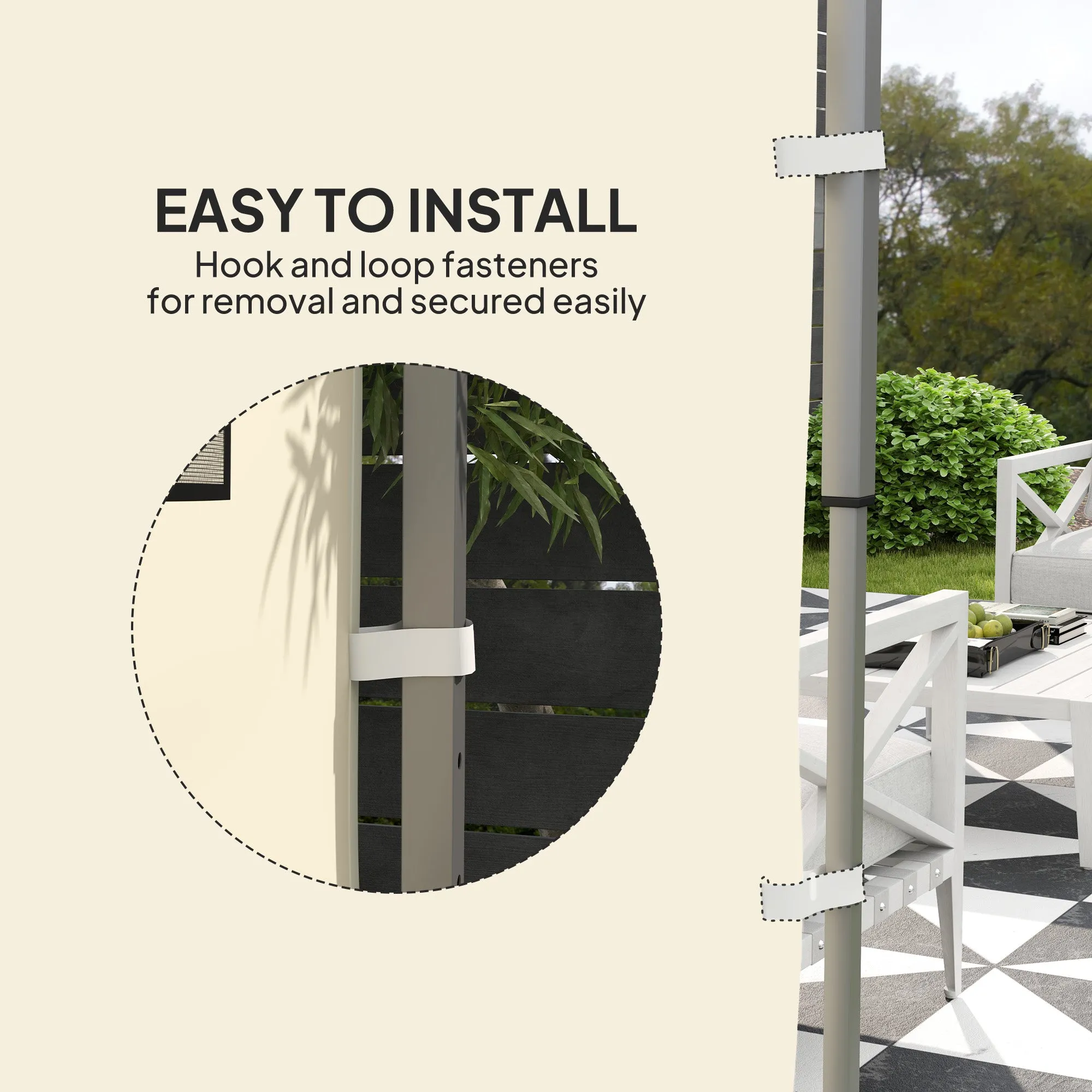 Gazebo Side Panel, Canopy Sidewall Panel with 4 Mesh Bags and 2 Storage Pockets for 3 x 3 m Straight Leg Pop Up Gazebos, 1 Pack Sidewall Only, Beige