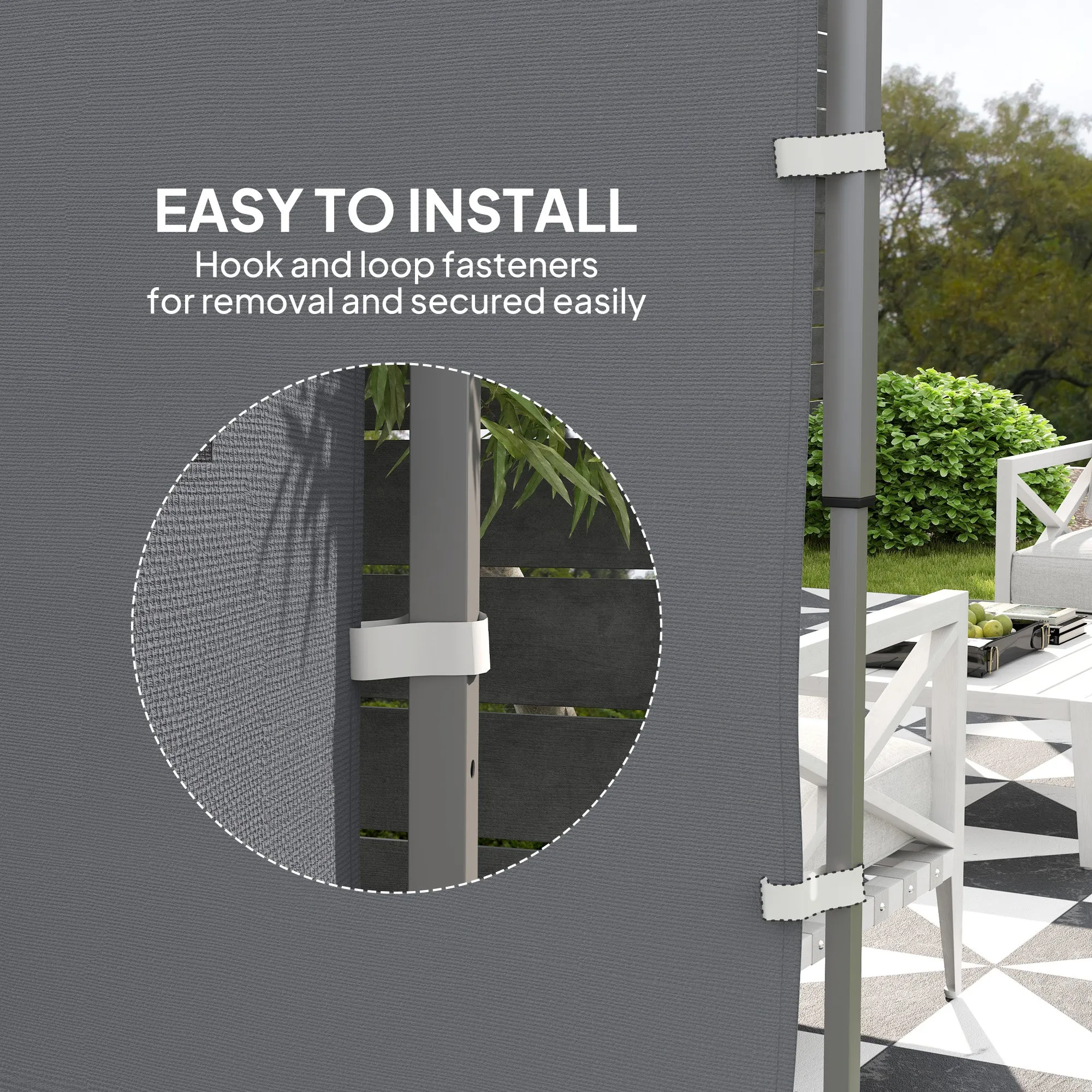 Gazebo Side Panel, Canopy Sidewall Panel with 4 Mesh Bags and 2 Storage Pockets for 3 x 3 m Straight Leg Pop Up Gazebos, 1 Pack Sidewall Only, Grey