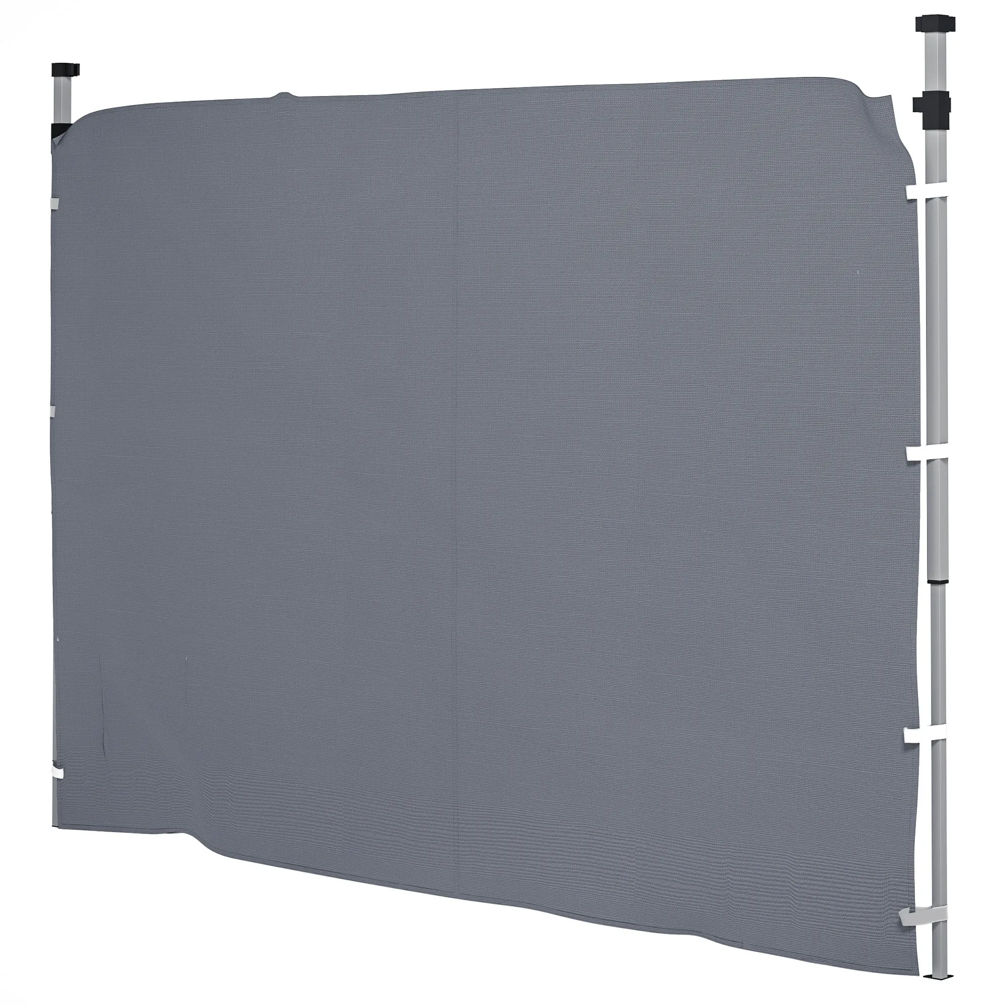 Gazebo Side Panel, Canopy Sidewall Panel with 4 Mesh Bags and 2 Storage Pockets for 3 x 3 m Straight Leg Pop Up Gazebos, 1 Pack Sidewall Only, Grey