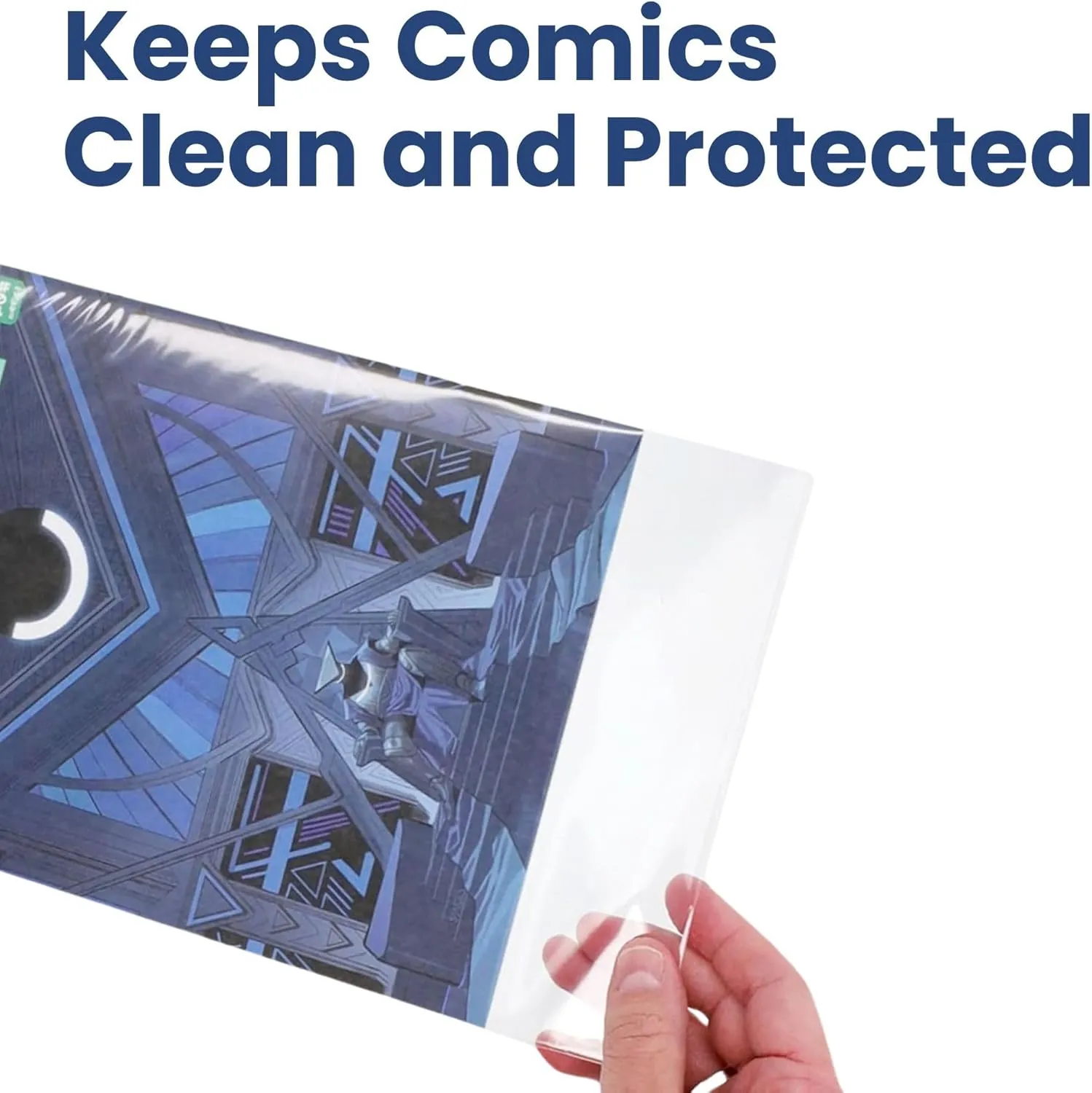 Gemini Premium Comic Book Bags | 1000ct Silver Size Comic Book Sleeves (7 1/8" x 10 1/2") | 2-mil Polypropylene, Acid-Free, 1-1/2" Fold Over Flap, Enhanced Clarity and Protection
