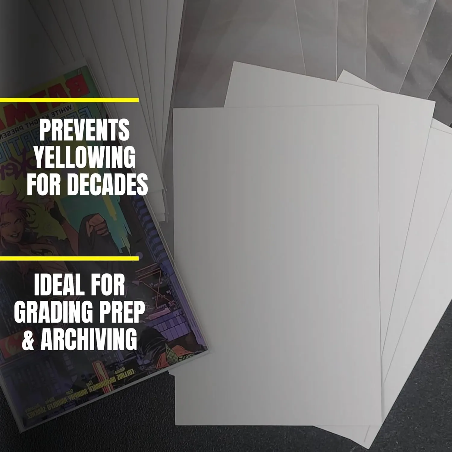 Gemini Premium Comic Book Bags | 1000ct Silver Size Comic Book Sleeves (7 1/8" x 10 1/2") | 2-mil Polypropylene, Acid-Free, 1-1/2" Fold Over Flap, Enhanced Clarity and Protection