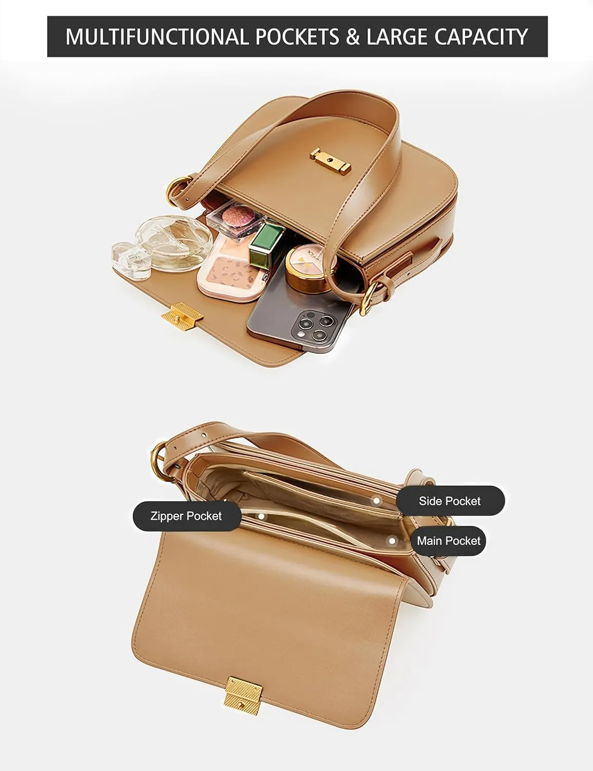 Genuine Leather Shoulder Bag for Women Crossbody Bags Women's Small Handbags Leather Purses