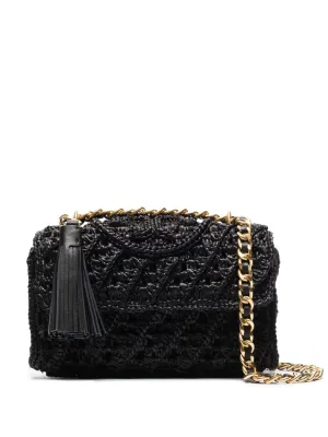 Get it before it's small High-tech-enabled shoulder bag Fleming raffia