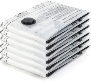 GH83-4, 6 Pack Vacuum Storage Bags 60x40 cm - Reusable Space Saver Bags for Blankets, Duvets, Clothes, Seasonal Clothing & Travel Luggage Storage