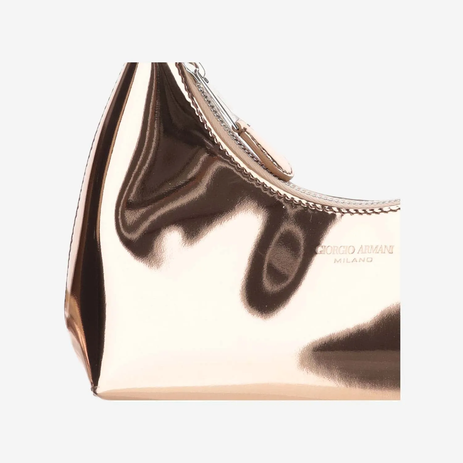 Giorgio Armani Metallic Nappa Leather Bag With Logo