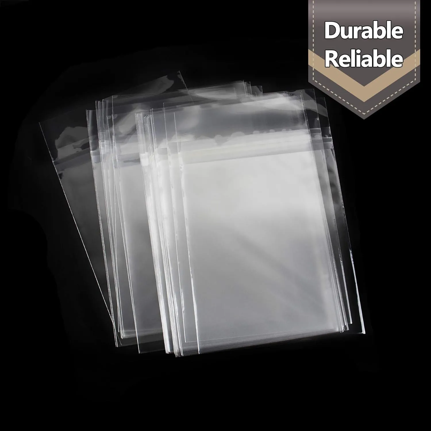 Golden State Art, Pack of 100, Acid-Free 5 1/4 X 7 1/8 inches Crystal Clear Sleeves Storage Bags for 5x7 Photo Framing Mats Mattes