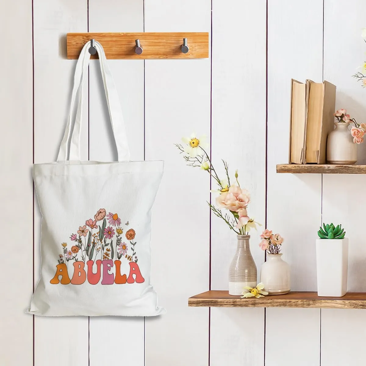 Grandma Gifts Tote Bag Birthday Mothers Day Retirement Gifts for Women Mama Nana Mimi Shoulder Bag Reusable Grocery Bags