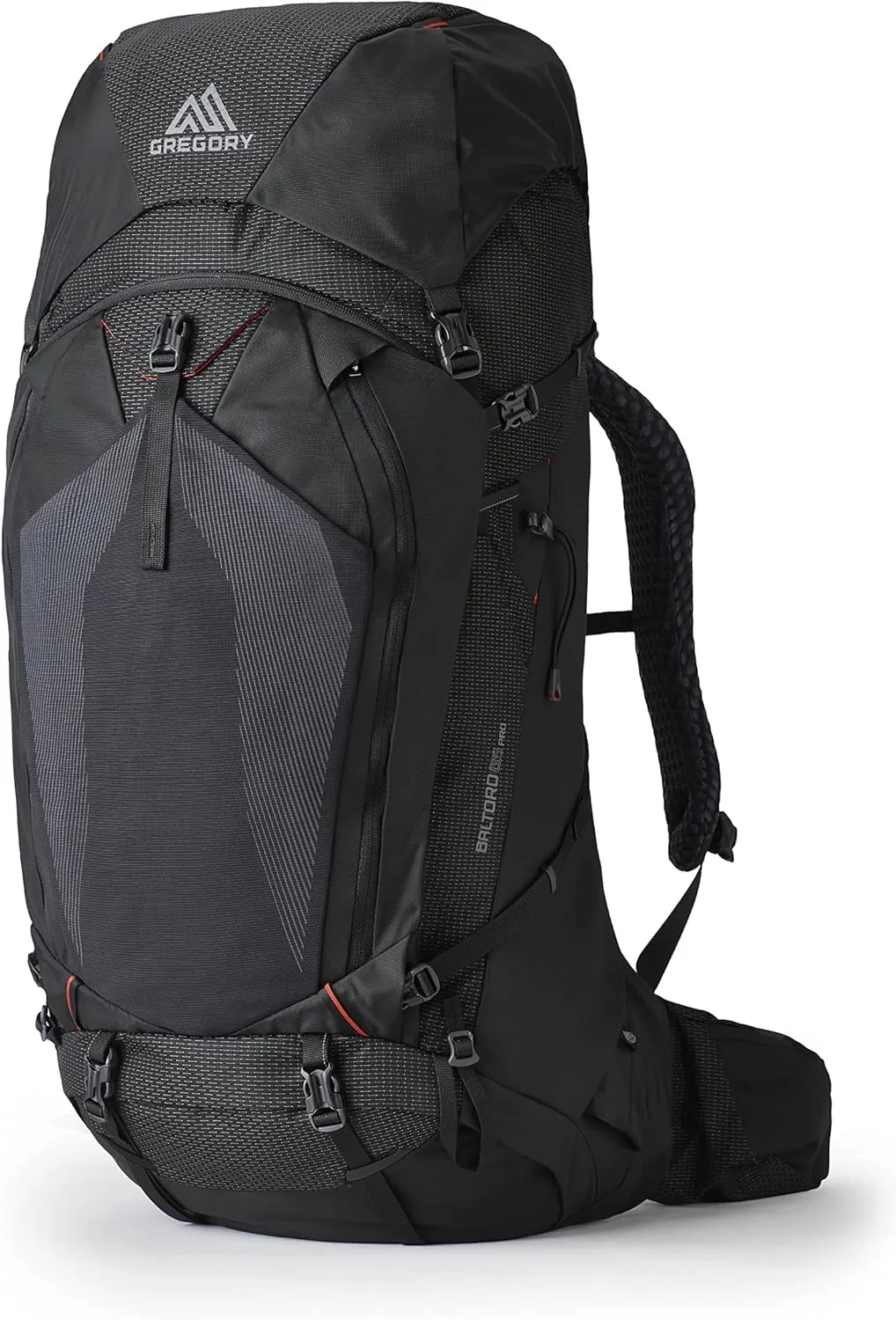 Gregory Baltoro 85L Pro Unisex Backpacking Pack with FreeFloat Suspension, AirCushion Breathable Backpanel, Large, Lava Black