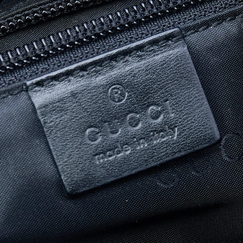 Gucci Black Nylon and Leather Hobo