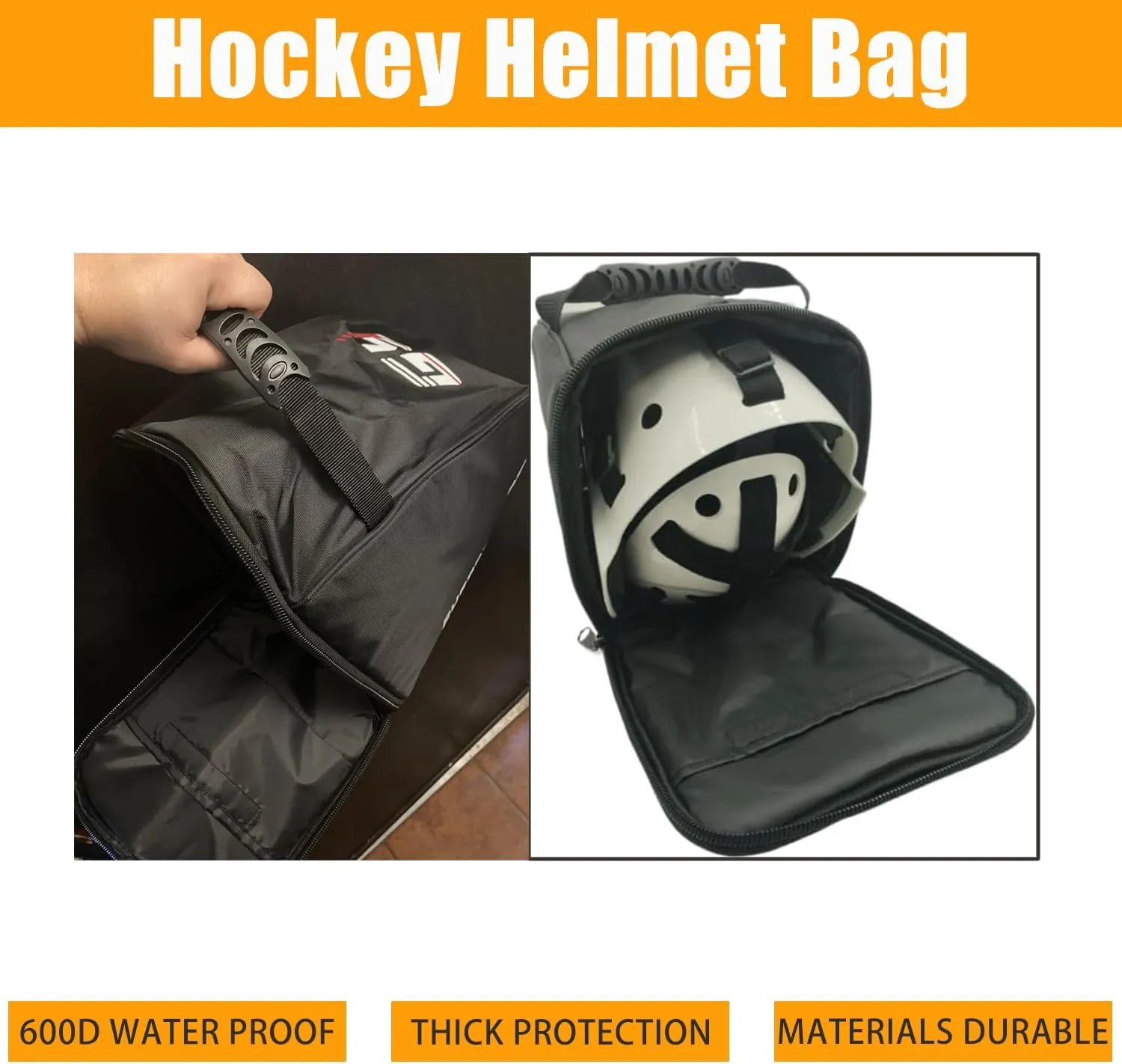 GY Helmet Bag Premium Hockey Helmet Bag Ice Hockey Bag Organizer Bike Helmet Bag Motorbike Helmet Bags (Zipper Helmet Bag)