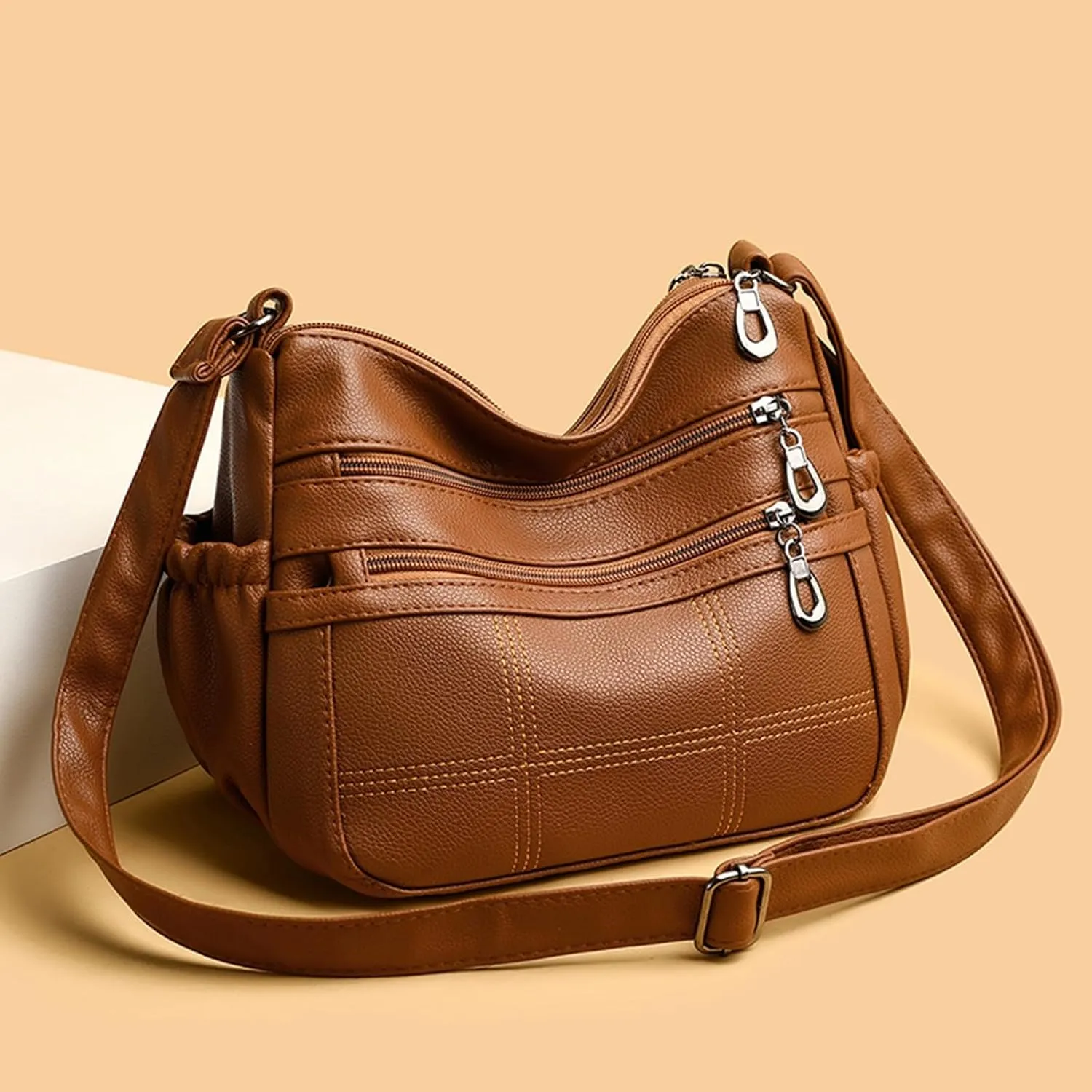 Handbags for Women Crossbody Multiple Pockets Adjustable Strap Hobo Retro Shoulder Bags Casual Outings Women Purse