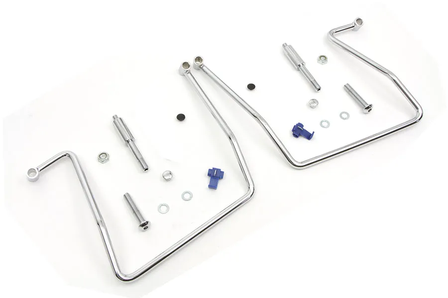 HARLEY Chrome Saddlebag Support Kit fits 1991-2007 FXD,   1991-2017 FXDWG, excluding 1993-1995 models