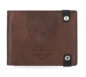 Harley-Davidson Crazy Horse Eagle Billfold Wallet - Back ID