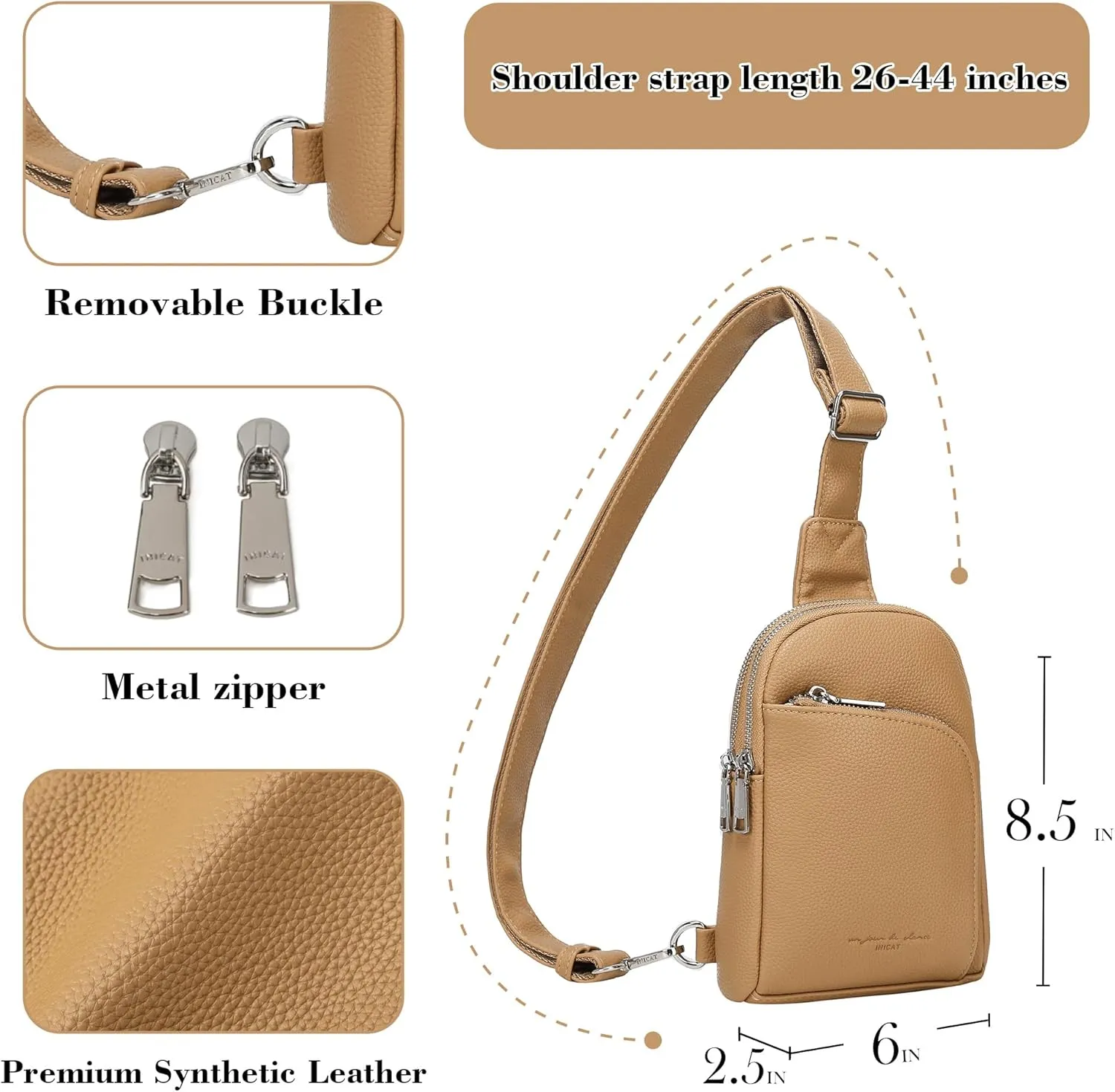 Haytijoe RFID Blocking Crossbody Bags for Women Travel Small Sling Bag Leather Cross Body Bag for Woman Fanny Packs Chest Bag