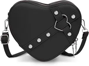 Heart Shaped Bag, PU Leather Small Crossbody Bags Heart Shaped Crossbody Purse, Heart Purse Mini Crossbody Bag