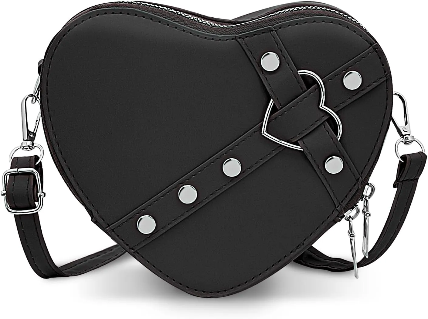 Heart Shaped Bag, PU Leather Small Crossbody Bags Heart Shaped Crossbody Purse, Heart Purse Mini Crossbody Bag