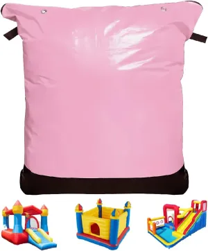 Heavy Duty Water-Resistant Inflatable Bounce House Storage Bag with Zipper, Flat 39" x 47", for Residential & Commercial Use-Pink