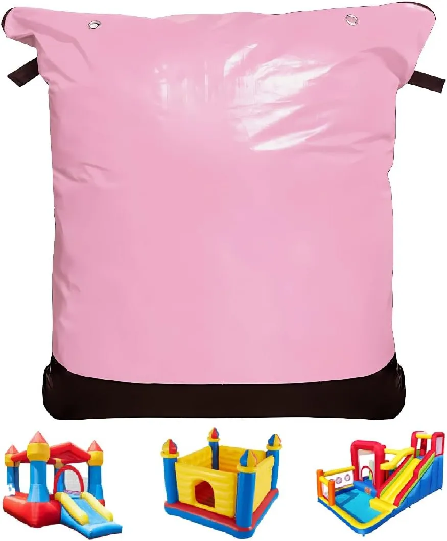 Heavy Duty Water-Resistant Inflatable Bounce House Storage Bag with Zipper, Flat 39" x 47", for Residential & Commercial Use-Pink