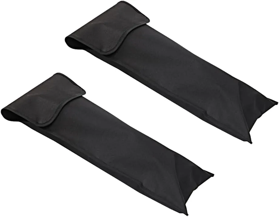 Hemoton Barbecue Tool Storage Bags, 2pcs, Black, 18.7x8.2 inches