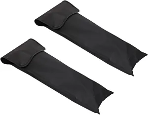 Hemoton Barbecue Tool Storage Bags, 2pcs, Black, 18.7x8.2 inches