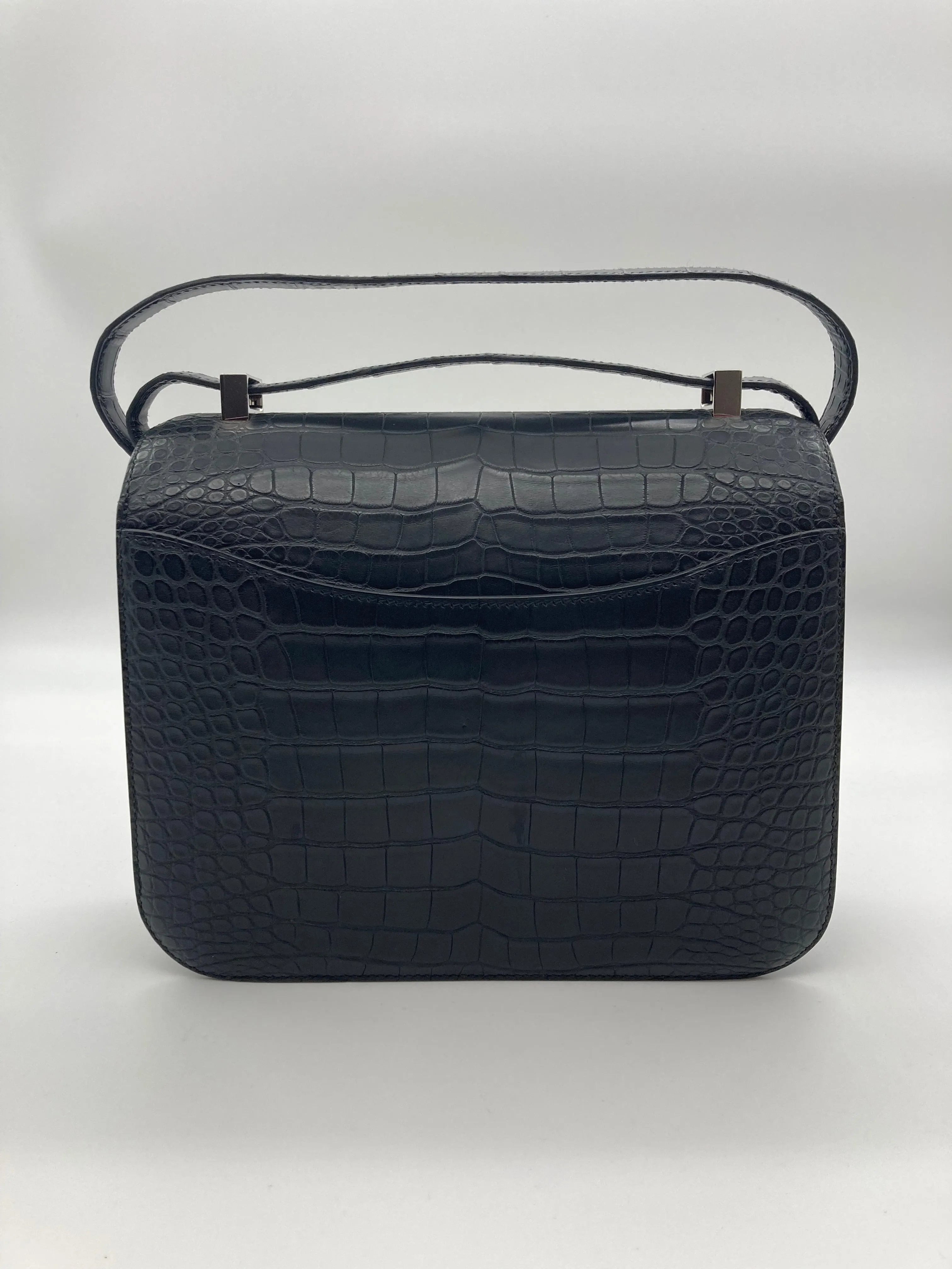 Hermes Constance 24 Matte Black Alligator Ombre Lizard Marquette Palladium Hardware