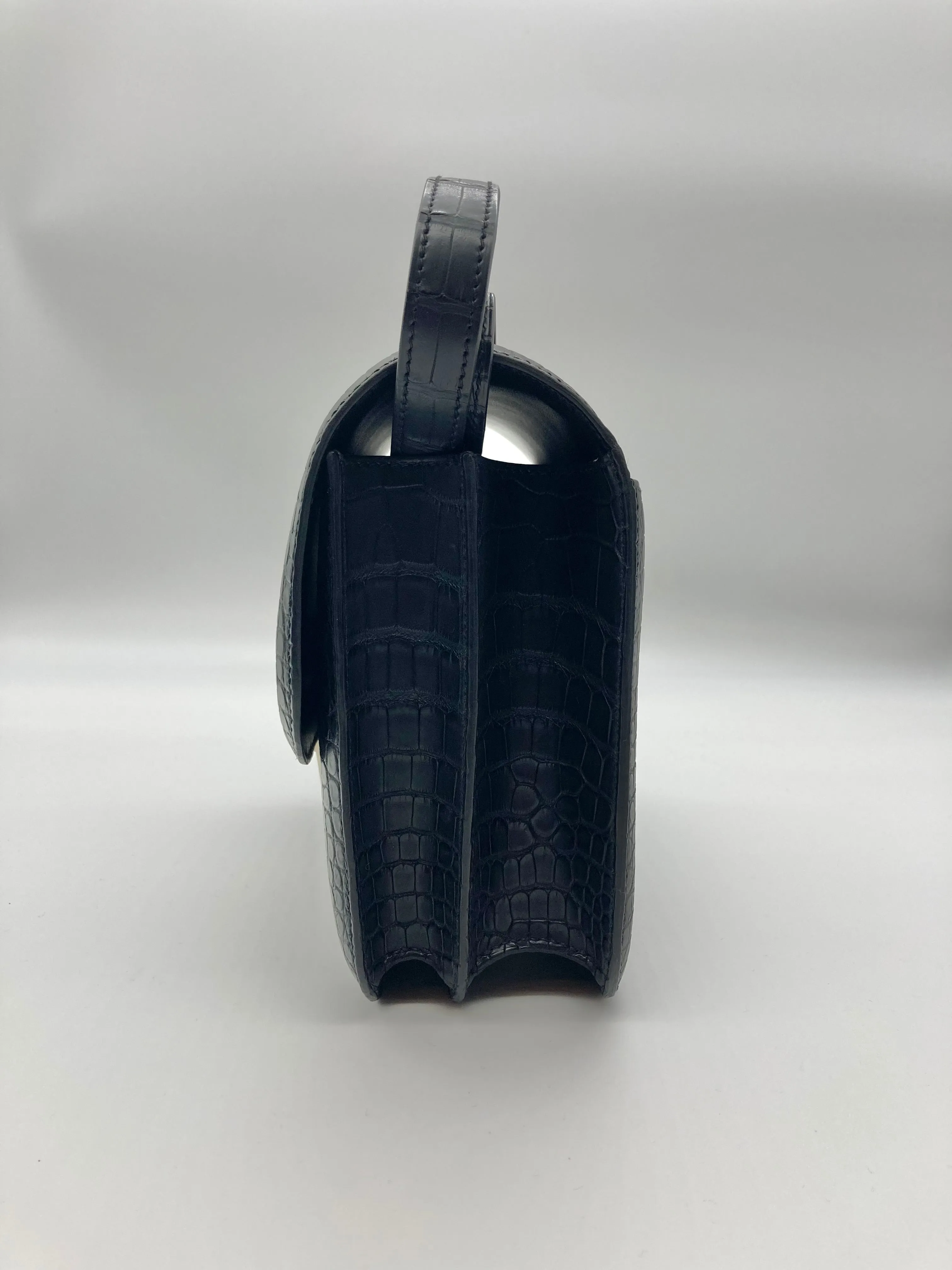 Hermes Constance 24 Matte Black Alligator Ombre Lizard Marquette Palladium Hardware