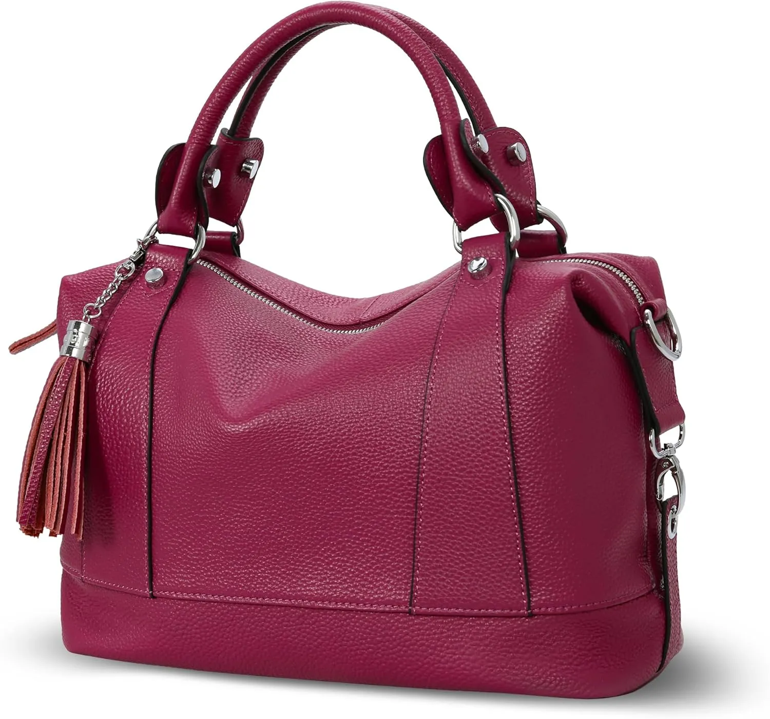 HESHE Womens Genuine Leather Handbags Purse Crossbody Satchel Tote Bags Ladies Real Leather Bags