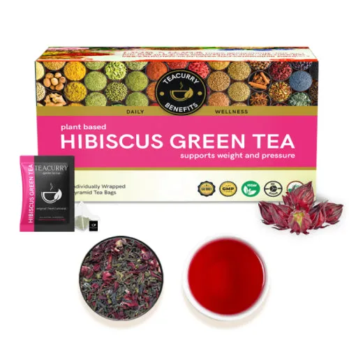 Hibiscus Green Tea - Helps with Weight Loss, Cholesterol