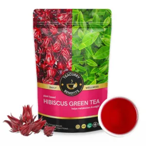 Hibiscus Green Tea - Helps with Weight Loss, Cholesterol