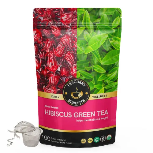 Hibiscus Green Tea - Helps with Weight Loss, Cholesterol