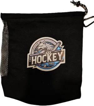 Hockey Helmet Bag with Anti-Fog Cloth - Breathable Mesh, Durable Cotton and Carabiner Clip