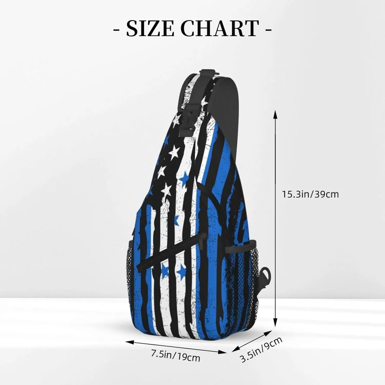 Honduran American Pride Flag Honduras Roots Crossbody Bag Cross Chest Bag Adjustable Sling Backpack Sports Gym Shoulder Bags Travel Cycling Daypack Diagonally Casual Rucksack