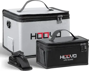 HOOVO Lipo Bag Fireproof Explosionproof Lipo Battery Safe Bag LiPo Guard Safe Bag for Lipo Battery Storage and Charging with Double Zipper