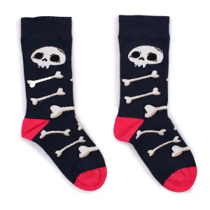 Hop Hare Bamboo Socks M/L - Skulls and Bones - Per case: 1 Piece