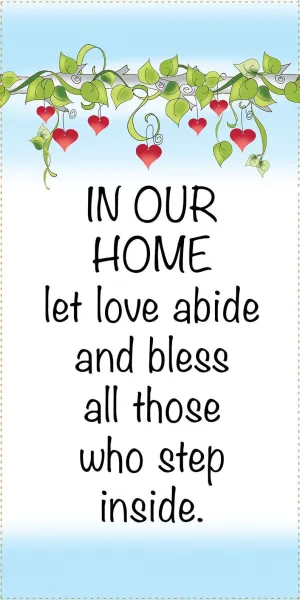 House Blessing 6x12 inch Mini Fabric Art Panel